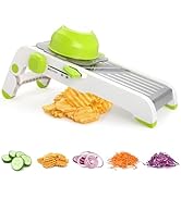 Foyucool Mandoline Slicer for Kitchen, Adjustable Stainless Steel Mandoline Food Slicer, Onion Po...