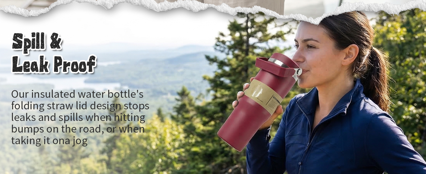 leak proof water bottle; spill proof water bottle; water bottle with straw; travel water bottle