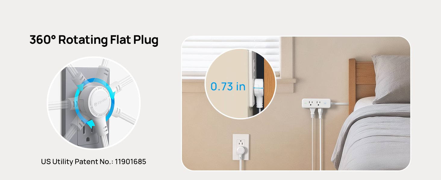 power strip rotating plug