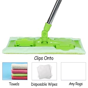 clip on flat mop