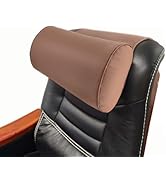 Adjustable Leather Recliner Headrest Pillow with Self-Stabilizing Weighted Base