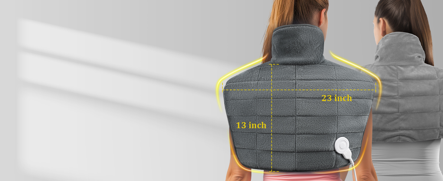 heating pad for back, Christmas gifts for mom, heated neck shoulder wrap, stocking stuffers