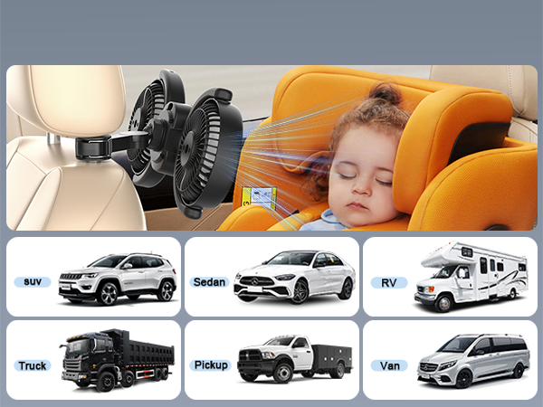 double fan for car