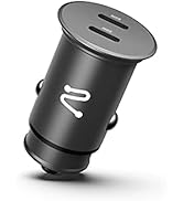 USB C Car Charger, Aergiatech 40W PD 3.0 Fast Car Charger Adapter Dual Port, Metal Type C Car Cha...