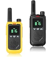 JUCJET T17 Walkie Talkies, FRS 2 Way Radios with VOX, Flashlight, Backlit LCD, USB Charging and H...