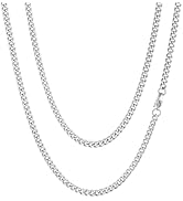 ChainsHouse Miami Cuban Chain Necklace for Men Women, 3mm/6mm/9mm/12mm Width, 316L Stainless Stee...