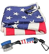Golf Club Brush and Groove Cleaner Golf Cleaning kit with Golf Towels for Golf Bags for Men Magne...