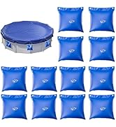 12 Pack Swimming Pool Cover Hanging Bag,0.3 mm PVC Pool Cover Weights for Above Ground Pool Heavy...