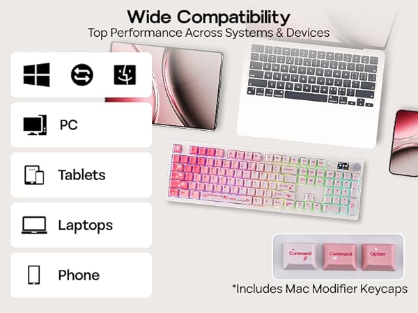 Full Size Mechanical Keyboard with Screen &amp; Knob