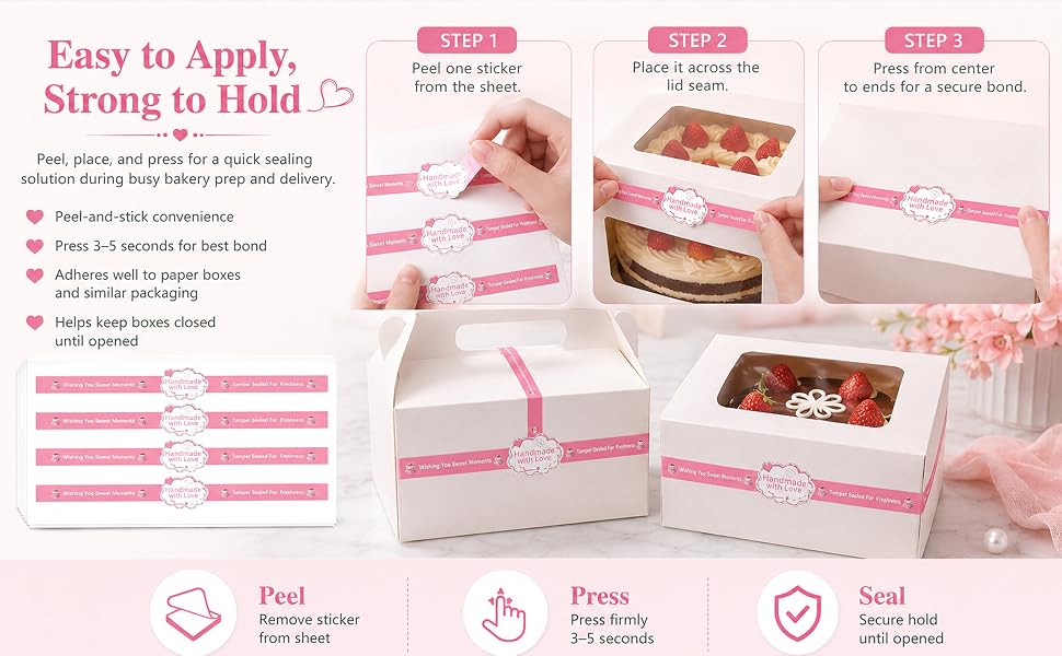 Baking Gift Box Sticker for Handmade