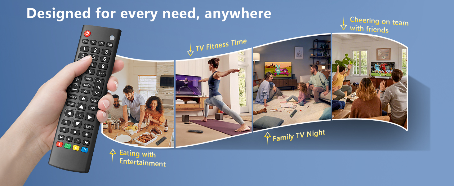 Universal-TV-Remote-Control for Samsung, LG, Hisense, TCL, Sony, Vizio, Onn, Toshiba, Philips