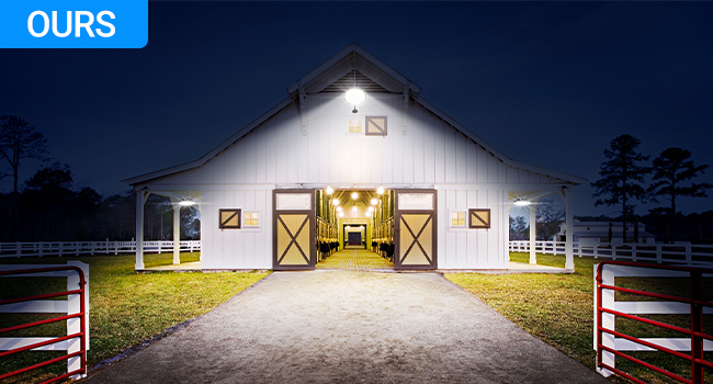 ropelux bright solar barn light