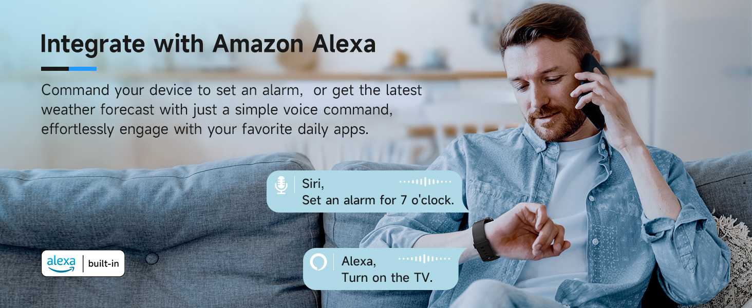 Smart Watches for Men for Android &amp;amp; iPhone, Alexa Built-in, 1.8&amp;#34; Smartwatch
