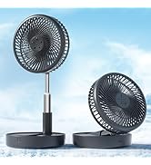 Primevolve Battery Operated Fan,Portable Rechargeable USB Floor Table Desk Fan with Adjustable He...