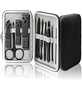 BLESWIN 10 in 1 Manicure Set, Professional Manicure Pedicure Kit for Women, Nail clipper Set for ...