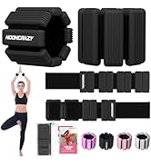 Pilates Wrist Ankle Weights for Women, Wearable Strong Arm &amp; Leg Weights Set of 2(1Lbs Each), Adj...