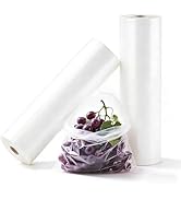 OnlyPaper Food Storage Bags, 2 Rolls 12x16 Clear Plastic Produce Bags Roll for Food Storage, Brea...