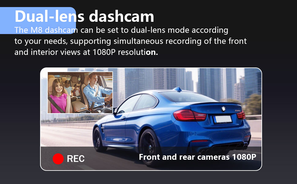 Dual-lens dashcam