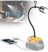 LIVOWALNY 1PC 2000LM LED Work Light for Dewalt 20V Battery, 20W Flood Light, 12