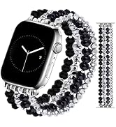 JR.DM Beaded Bracelet Bands Women Compatible with Apple Watch 38mm 40mm 41mm 42mm(S10/11) Stretch...