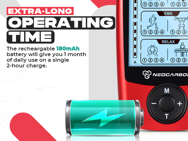 tens unit ems pms electric pulse massager portable shock shoulder back pain relief electrode pad