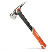 VANQUISH 11oz Titanium Framing Hammer Straight Rip Claw with Smooth Face, Magnetic Nail Hodder, O...