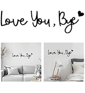 Love You Bye Wood Sign Home Decor,Above Door Topper Decoration,Boho Decor for Window Wall Express...