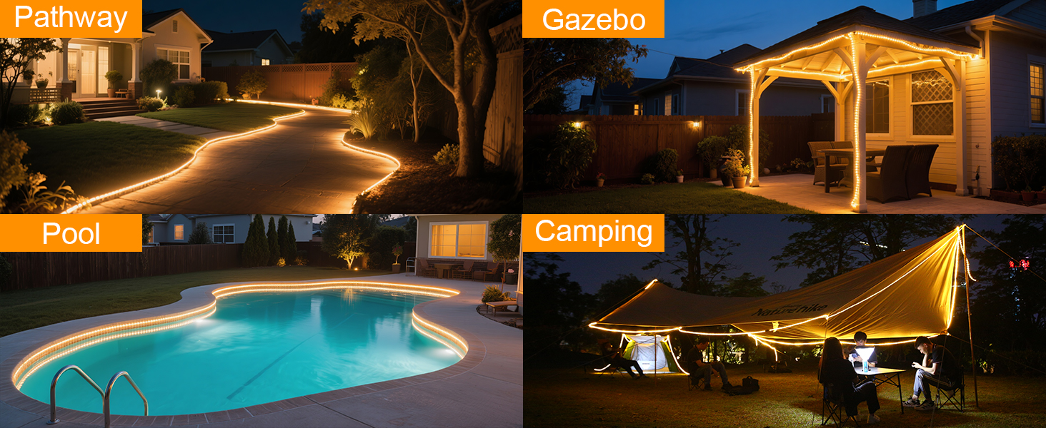 outdoor led strip lights waterproof