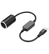 GINTOOYUN USB A Male to 12V 24W Cigarette Lighter Booster Cable Socket Adapter Power Cable for Da...