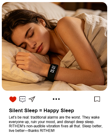 Vibrating Alarm Clock Silent Wristband for Heavy Sleepers Battery Wrist Watch Bands for Deaf Loud