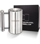 DITOSH Heavy Coffee Mug Challenge 304 Stainless Steel Dumbbell Cups Silver Overweight Sports Wate...