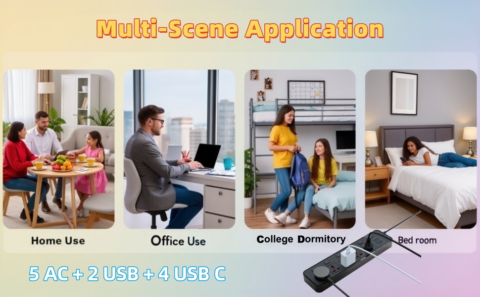 Extension cord with multiple outlets
