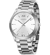 NIBOSI Men Watches Analog Quartz Stainless Steel Black Watches for Men Waterproof Business Classi...