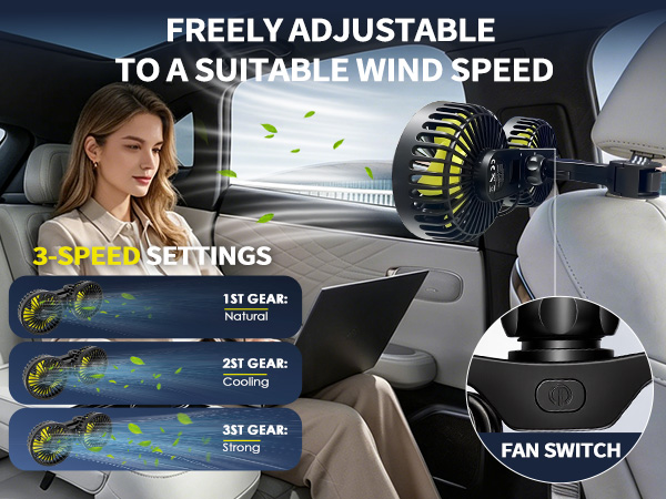 USB car fan