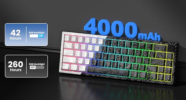 60% Gaming Keyboard RGB Wireless Mechanical Keyboard, Mini Gamer Keyboard with Hot-Swappable