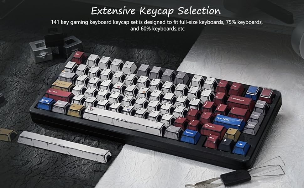 60% keyboard 75% keyboard pbt keycaps custom keycaps keyboard keycaps pudding keycaps