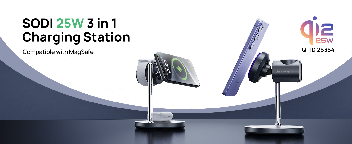 SODI 25W 3 in 1 Charging Station