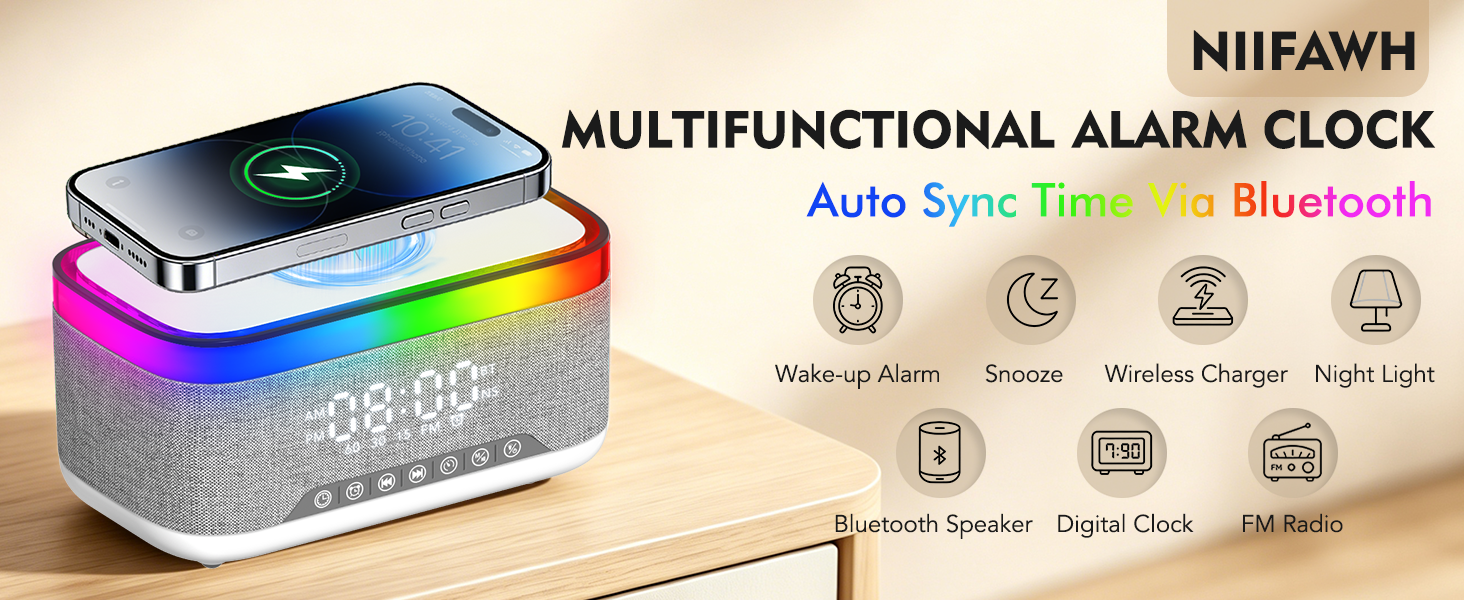 Bluetooth Speaker with Wireless Charging