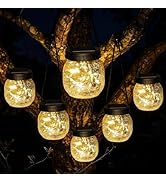 Fairdeer 6 Pack Solar Lanterns Outdoor Waterproof, Cracked Glass Hanging Globe Lights for Patio G...