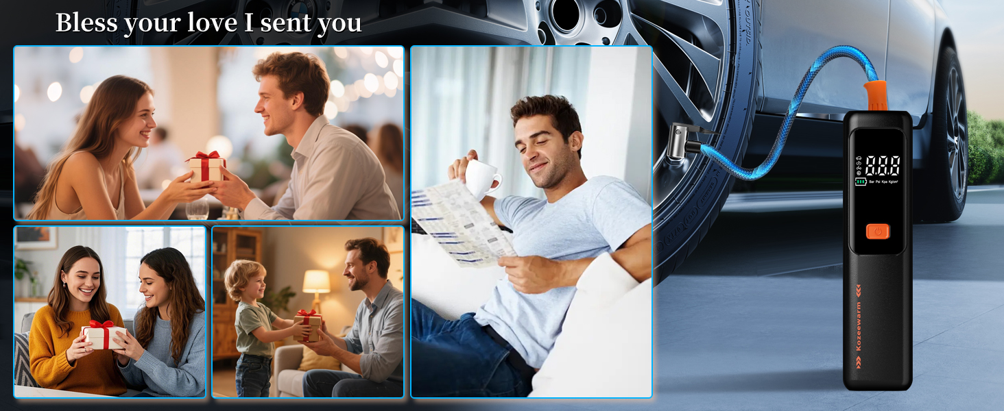 Cordless Tire Inflator Portable Air Compressor