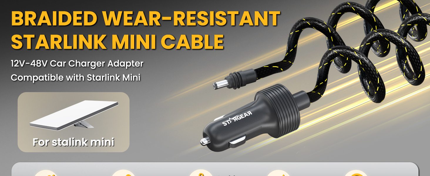 Starlink Mini Cable 12V Power Cable