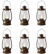 Reperla Mini Lanterns 6-Pcs LED Small Lanterns Indoor Lanterns Decorative Outdoor Hanging Lantern...