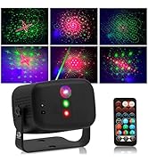 LED Disco Light RGB Sound-Activated Stage Light, Portable DJ Party Lighting with Remote Control f...