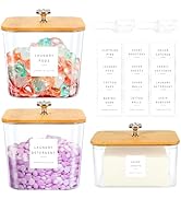 POLRAI 3 Pack Laundry Room Organization Storage Containers 2 Half Gallon Laundry Pod Containers a...