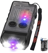BORUIT V20 LED Small Powerful EDC Flashlight with 365nm UV Light,180°Head Swivels,USB C Rechargea...