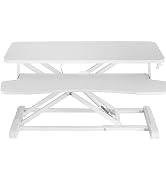 VIVO 32 inch Desk Converter, K Series, Height Adjustable Sit to Stand Riser, Dual Monitor and Lap...