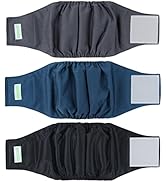 wegreeco Washable Dog Diapers - Washable Male Dog Belly Wrap - Pack of 3