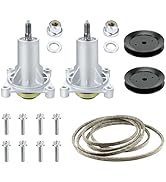 Mower Deck Spindle Belt Kit Include (2) 187292 192870 Spindle Assembly, (2) 195945 Pulleys, (1) 2...