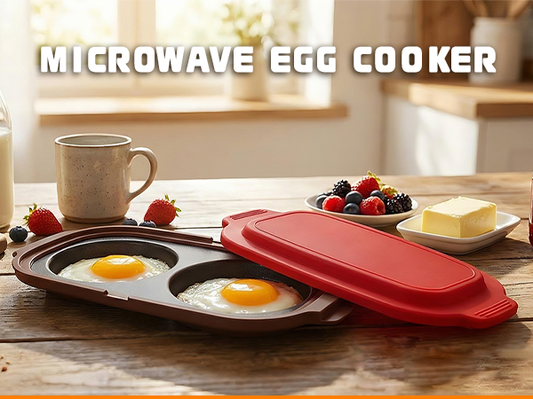 Quick-Heat Microwave Egg Cooker