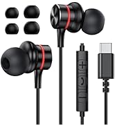 MOSWAG USB C Headphones, Wired Earbuds in-Ear Type C Earphone, Microphone &amp; Volume Control HiFi S...